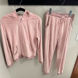 Pink Velvet Track Suit